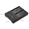 Fotolux Dual NP Batteries to V-mount V-Lock Battery Converter Plate